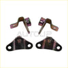 Set of four shiny metallic l-shaped and triangular tailgate hinge brackets for gmc sierra chevy silverado 1999–2007