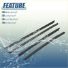 Black rubber windshield wiper blades shown from the back for toyota hilux sr5 vigo window glass seals 2005-2015