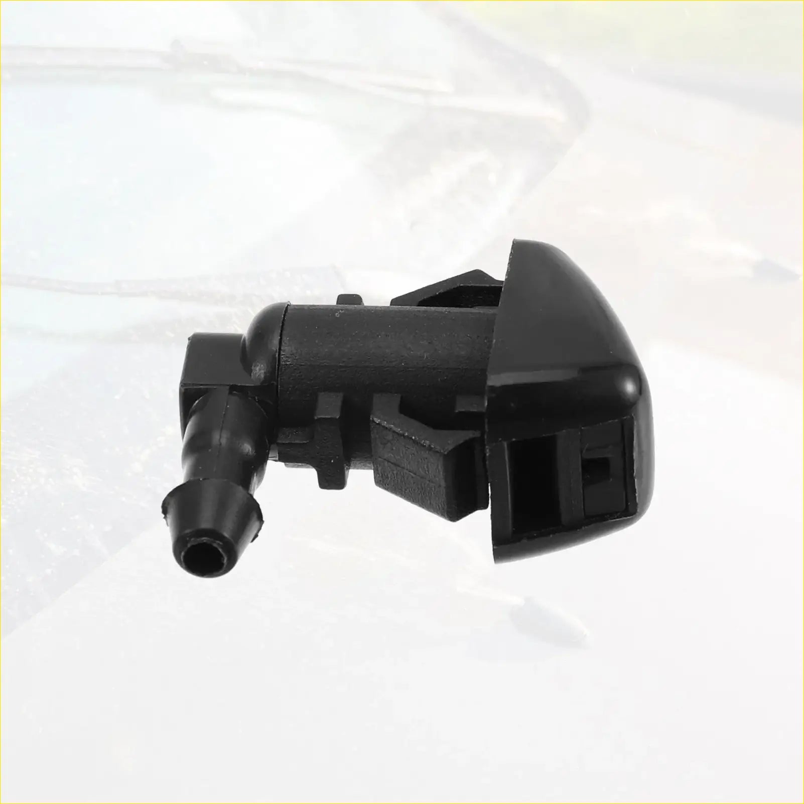 Black plastic windshield washer nozzle with curved ergonomic design and mounting bracket for toyota sienna 2006-2010