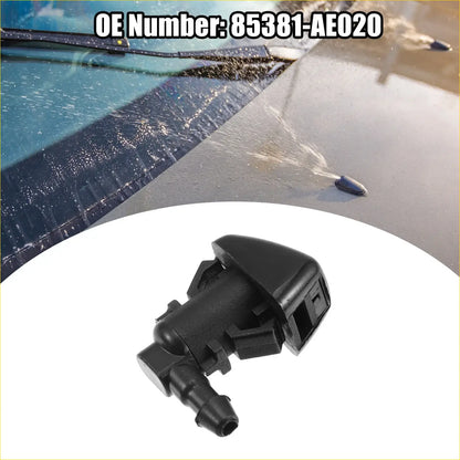 Black plastic windshield washer nozzle with mounting bracket and hose connector for toyota sienna 2006-2010