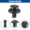 Black plastic radiator cover retainer clip with circular head and tapered pin for toyota 4runner 2003-2023