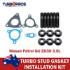 Nissan Patrol ZD30 3.0L Turbo Charger Installation Stud & Gasket Kit