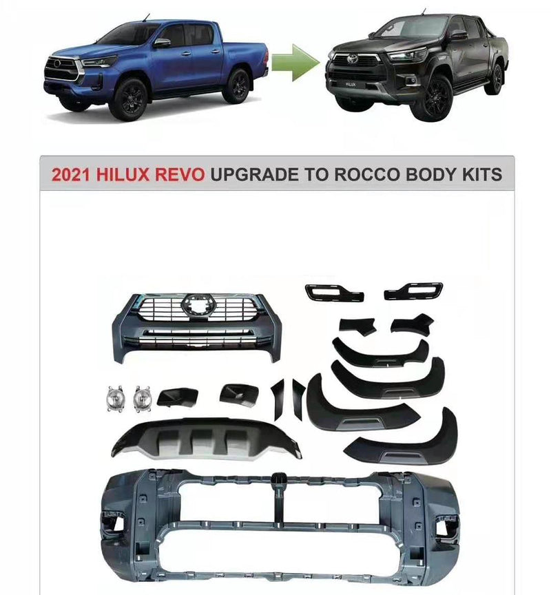 Upgrade Kit for Toyota Hilux 2016-2020 Models upgrade to Rocco 2021-2026 Model