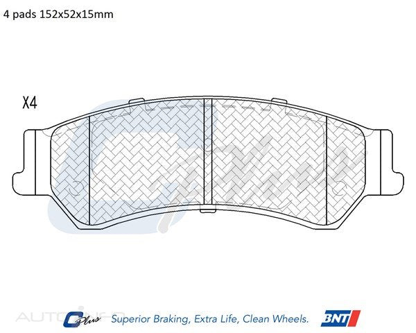 C-Plus Brake Pads Rear Ford Terrano Falcon - DB1675CP