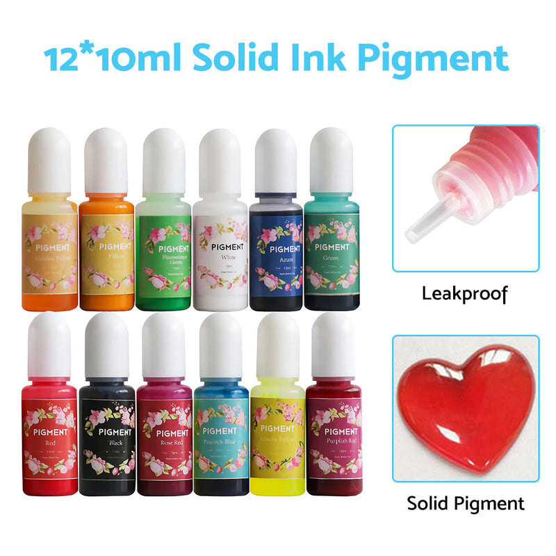12 Colours Glitter Pigment Ink Epoxy Resin Colour Pigment — image 1