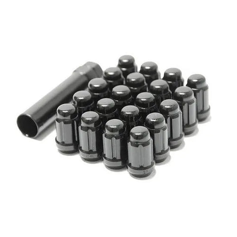 KICS Muteki Short Lug Nuts Closed End - Black - 12 x 1.5
