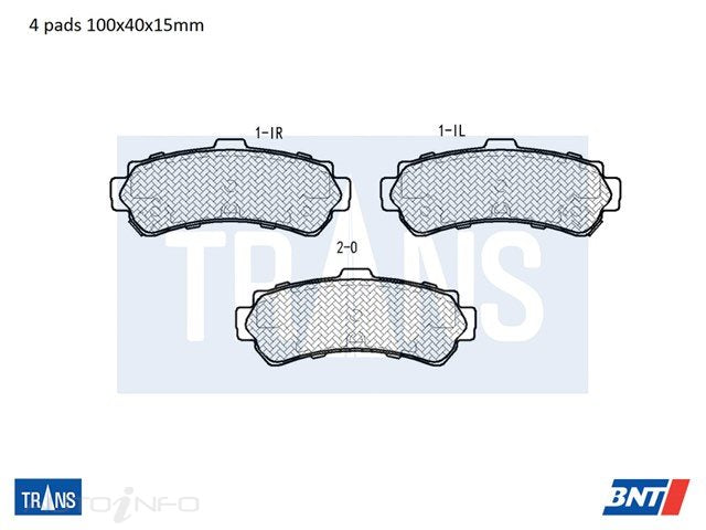 TRANS Brake Pads Transmission Rear Nissan - DB1411TR