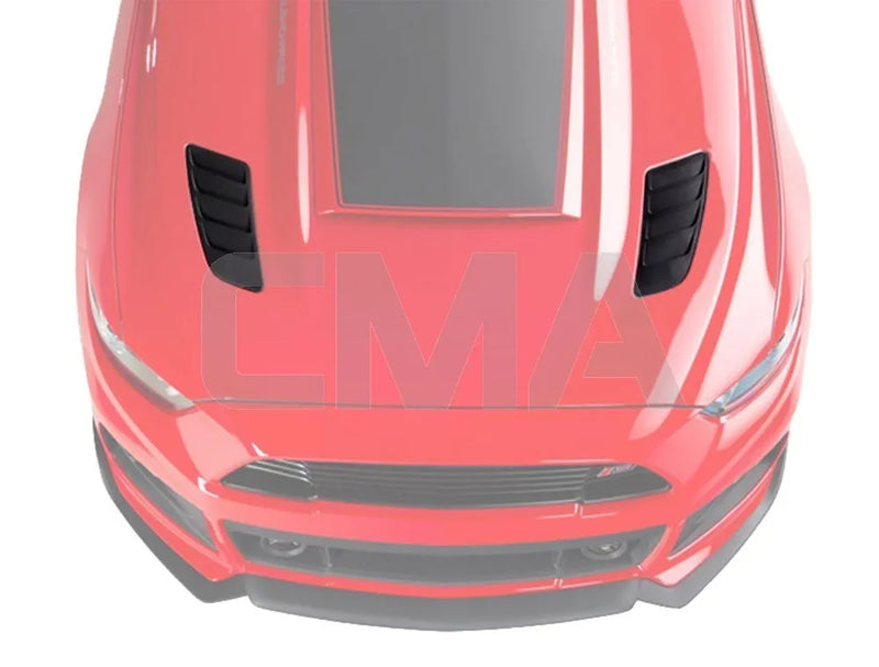 Roush Performance Heat Extractors - Black Raw (Mustang GT 2015+) — fits Ford Mustang