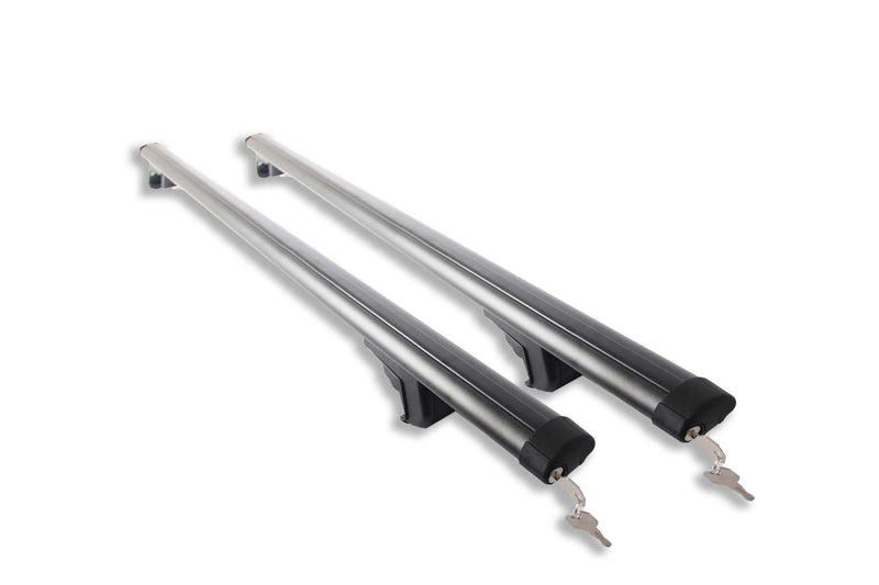 Black Aluminum 52 inch Lockable Universal Roof Racks - Clamp to Roof Rail