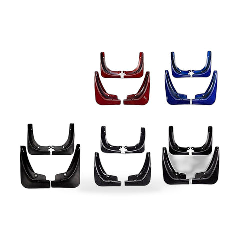 Mud Flaps to suit Tesla Model 3 2016-2020 Front Rear Blue Carbon Fiber — image 1