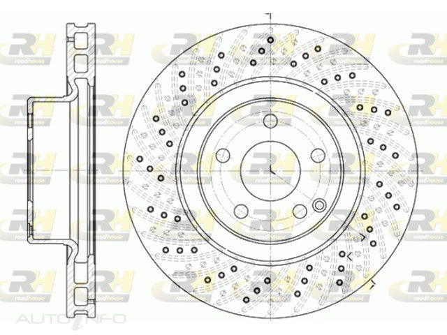 Brakeco Disc Rotor Front Mercedes-Benz W220 S430 S500 330*32*30 Vent 5STUD 68ID 78HT - DR9080V-RH