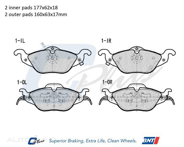C-Plus Brake Pads Front Holden Opel Astra - DB1424CP