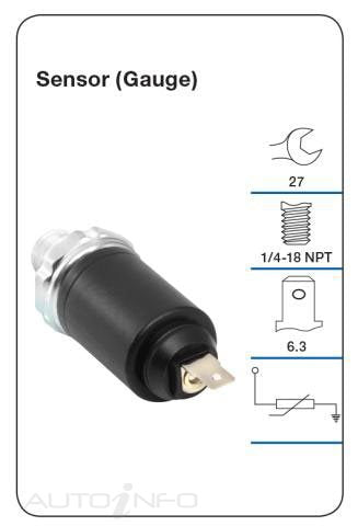 Tridon Oil Pressure Switch for Gauge - TPS069