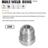 AN8 Male Aluminium Weld-On JIC Bungs x 2 Fitting to suit Universal — image 5