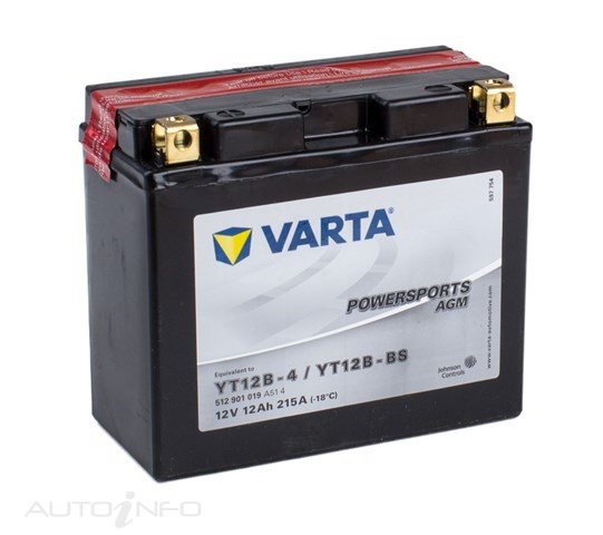 Varta Battery Varta 12V Motorcycle - YT12B-4