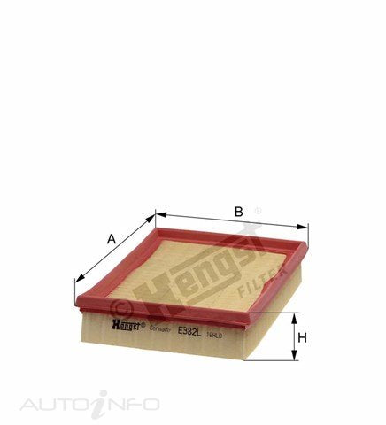Hengst Air Filter CA8674 Citroen Xsara Peugeot 206 - E382L