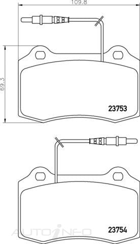 C-Plus Brake Pads Front Peugeot 406 97-On04 - MDB1882