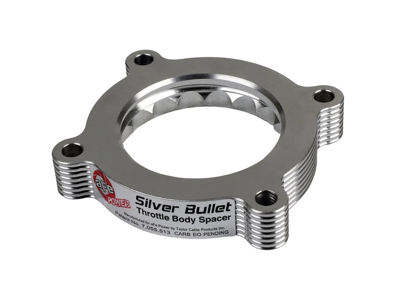 aFe Silver Bullet Throttle Body Spacer - Silver (F-150 V6 11-14)