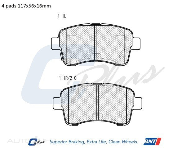C-Plus Brake Pads Front Suzuki Aer 02-On - DB1743CP