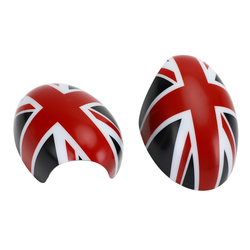 MINI Cooper R55 / R56 / R57 Union Jack Mirror Covers Black/Red (2006-2015)