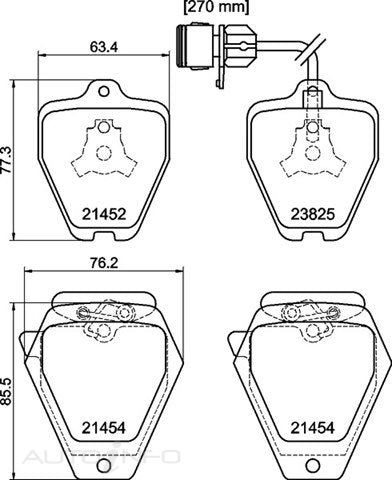 C-Plus Brake Pads Front Audi A8 100 S6 A6 - MDB1751