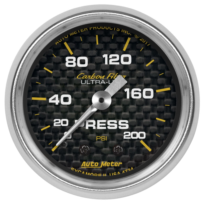 AutoMeter Carbon Fiber 2-1/16in Pressure AU4734