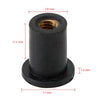 Fairing & Screen Fixing Pack of 50 - 8mm Hole M4 Rubber Well Nuts Wellnuts