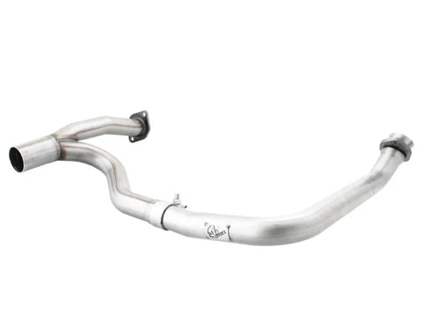 aFe Twisted Steel Y-Pipe 2" to 2.5" Aluminized Steel Exhaust System (Wrangler JK 12-18) — fits Jeep Wrangler
