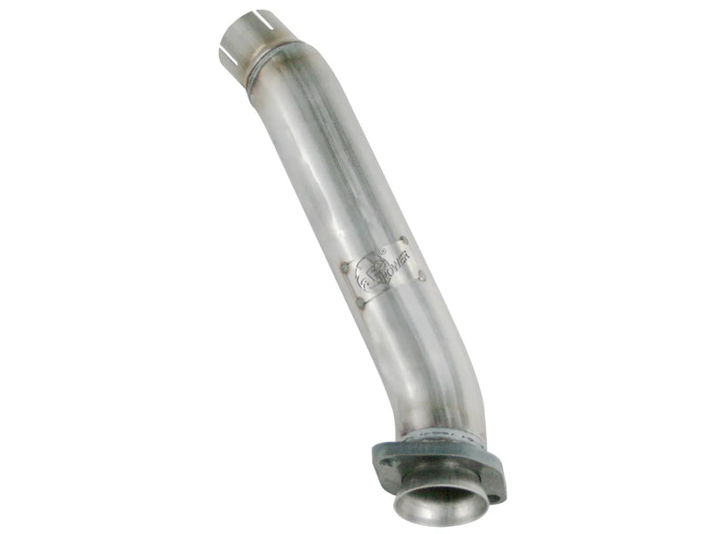 aFe Twisted Steel Loop Delete Down-Pipe 2.5" Aluminized Steel Exhaust System (Wrangler JK 12-18) — fits Jeep Wrangler
