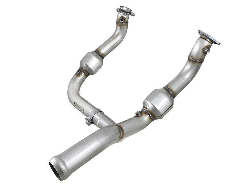 aFe Twisted Steel Y-Pipe 3" to 3.5" Stainless Steel Exhaust System - Street Series (Silverado/Sierra V8 6.8L 19+)...