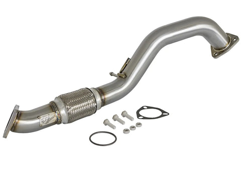 aFe Twisted Steel 2-1/2" Rear Down-Pipe/Mid-Pipe (Civic 2016+) — fits Honda Civic