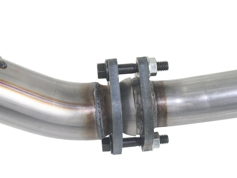 aFe Twisted Steel Loop Delete Down-Pipe + Y-Pipe 2" to 2.5" 409 Stainless Steel Exhaust System (Wrangler JK 12-18)