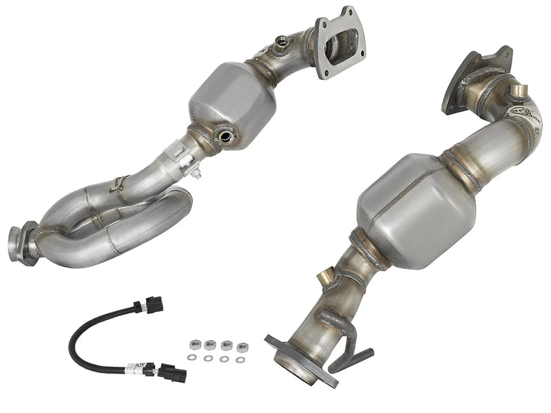 aFe Twisted Steel Down-Pipe Loop Relocation Pipe 2" 409 Stainless Steel - Street Series (Wrangler JK 12-18) — fits...