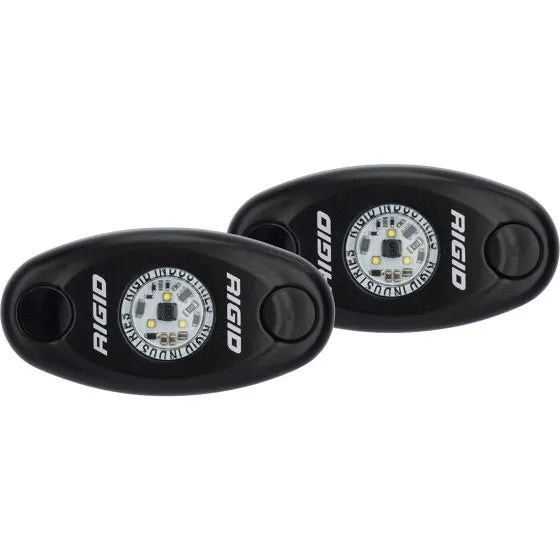 Rigid Industries A-Series High Power LED Light - Amber/Black Housing - Pair