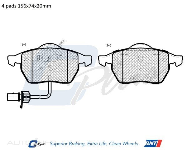 C-Plus Brake Pads Front Audi VW 96-On - DB1404CP