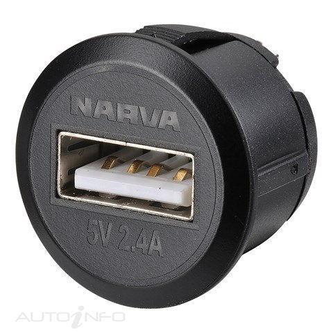 Narva Usb Socket Flush Mount Mini - 81100BL