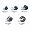 42pcs Rubber Lined Steel P Clips to suit Brake Pipe Tube Cable Wire Mountin — image 4