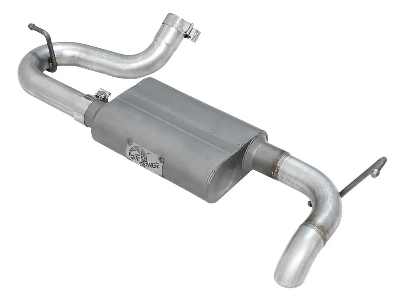 aFe Scorpion 2.5" Aluminized Steel Axle-Back Exhaust System w/Hi-Tuck Tips (Wrangler JK 11-18) — fits Jeep Wrangler