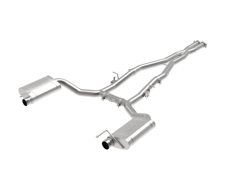 aFe MACH Force-Xp 3" 304 Stainless Steel Cat-Back Exhaust System (Challenger Hellcat 2015+) — fits Dodge Charger
