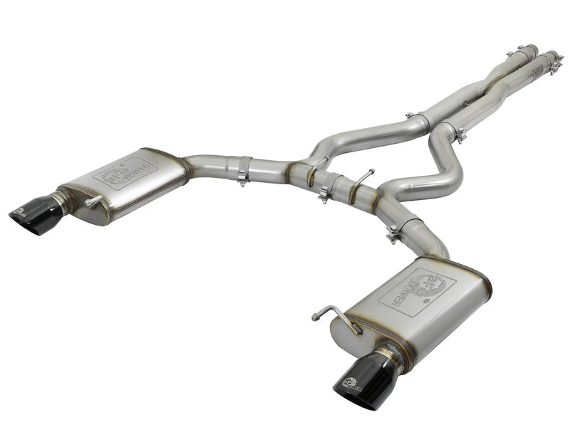 aFe MACH Force-Xp 3" 304 Stainless Steel Cat-Back Exhaust System (Mustang GT 15-17) — fits Ford Mustang