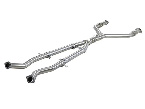 aFe Takeda Y-Pipe 2-1/2" to 3" 304 Stainless Steel Exhaust System (Infiniti Q50/Q60 2014+)