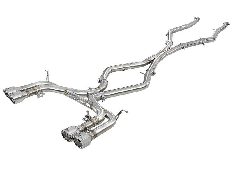 aFe MACH Force-Xp 3" 304 Stainless Steel Muffler-Delete Cat-Back Exhaust System (BMW X5M 15-18) Polished