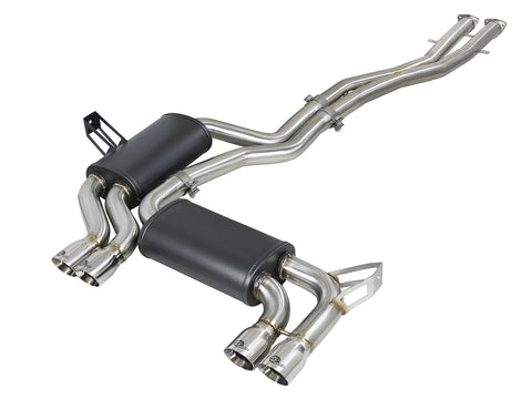 aFe MACH Force-Xp 2-1/2" 304 Stainless Steel Cat-Back Exhaust System (M3 E46 01-06) Polished Tips