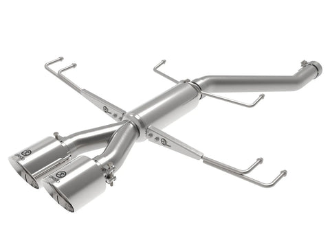 aFe Takeda 2-1/2" 304 Stainless Steel Axle-Back Exhaust System (Civic Type-R 2017+) Polished Tips — fits Honda Civi...