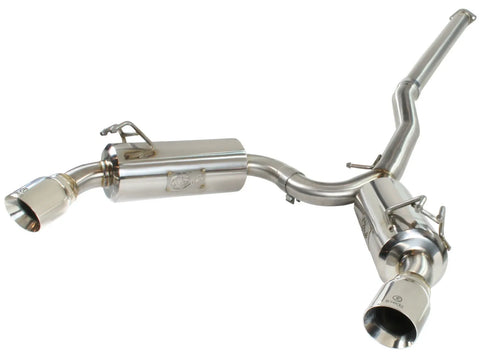 aFe Takeda 3" to 2-1/2" 304 Stainless Steel Cat-Back Exhaust System (EVO X 08-15) Polished Tips
