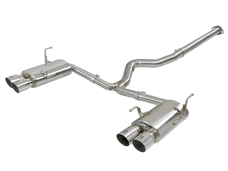 aFe Takeda 3" to 2-1/4" 304 Stainless Steel Cat-Back Exhaust System (WRX/Sti 2015+) Polished Tips — fits Subaru STI