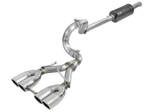 aFe Rebel Series 2.5" 304 Stainless Steel Cat-Back Exhaust System (Wrangler JL 18+) - Polished Tips — fits Jeep Wra...