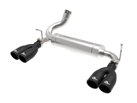 aFe Vulcan Series 2.5" 304 Stainless Steel Axle-Back Exhaust System (Wrangler JK 12-18) - Black Tips