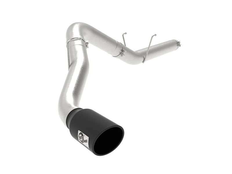aFe Large Bore-HD 5" 409 Stainless Steel DPF-Back Exhaust System (Dodge 2500/3500 L6 LWB 19+) - Black Tip — fits Do...