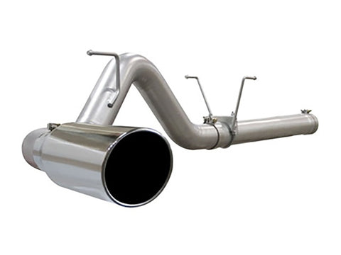 aFe Large Bore-HD 4" 409 Stainless Steel DPF-Back Exhaust System (F-250/F-350 17+) - Black Tips